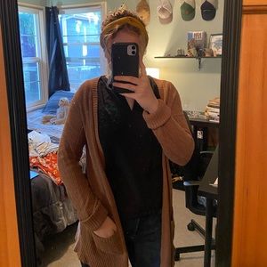 Tan cardigan